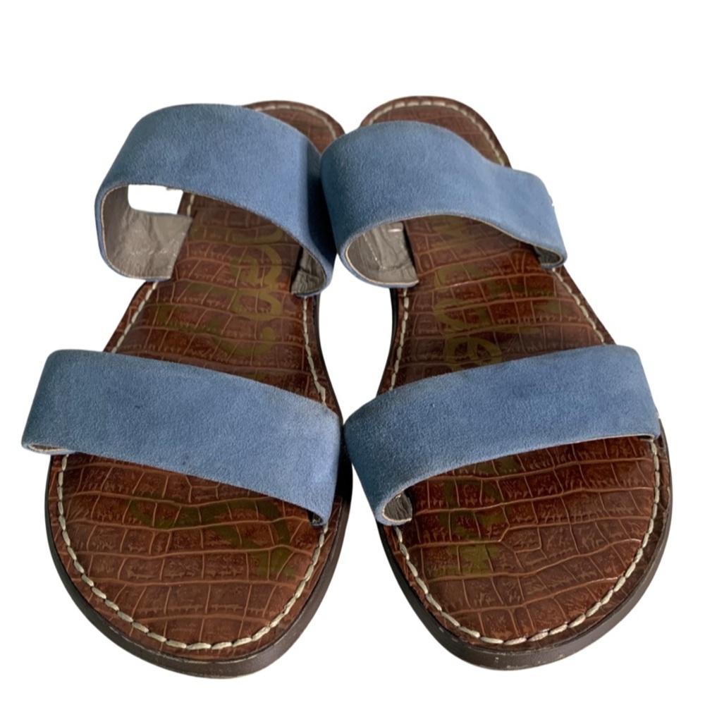 Sam Edelman Gala Blue Suede Women’s Slip On Sandals Open Toe Sandals Size 8.5 - Picture 4 of 10